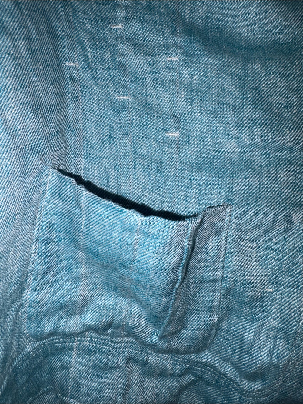 Jones New York Teal-Blue Linen Blend Three-Button Blazer - Picture 10 of 16